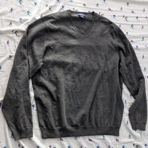 EUC Men's Brooks Brother 346 Fine Italian Merino Wool V-neck Sweater XL